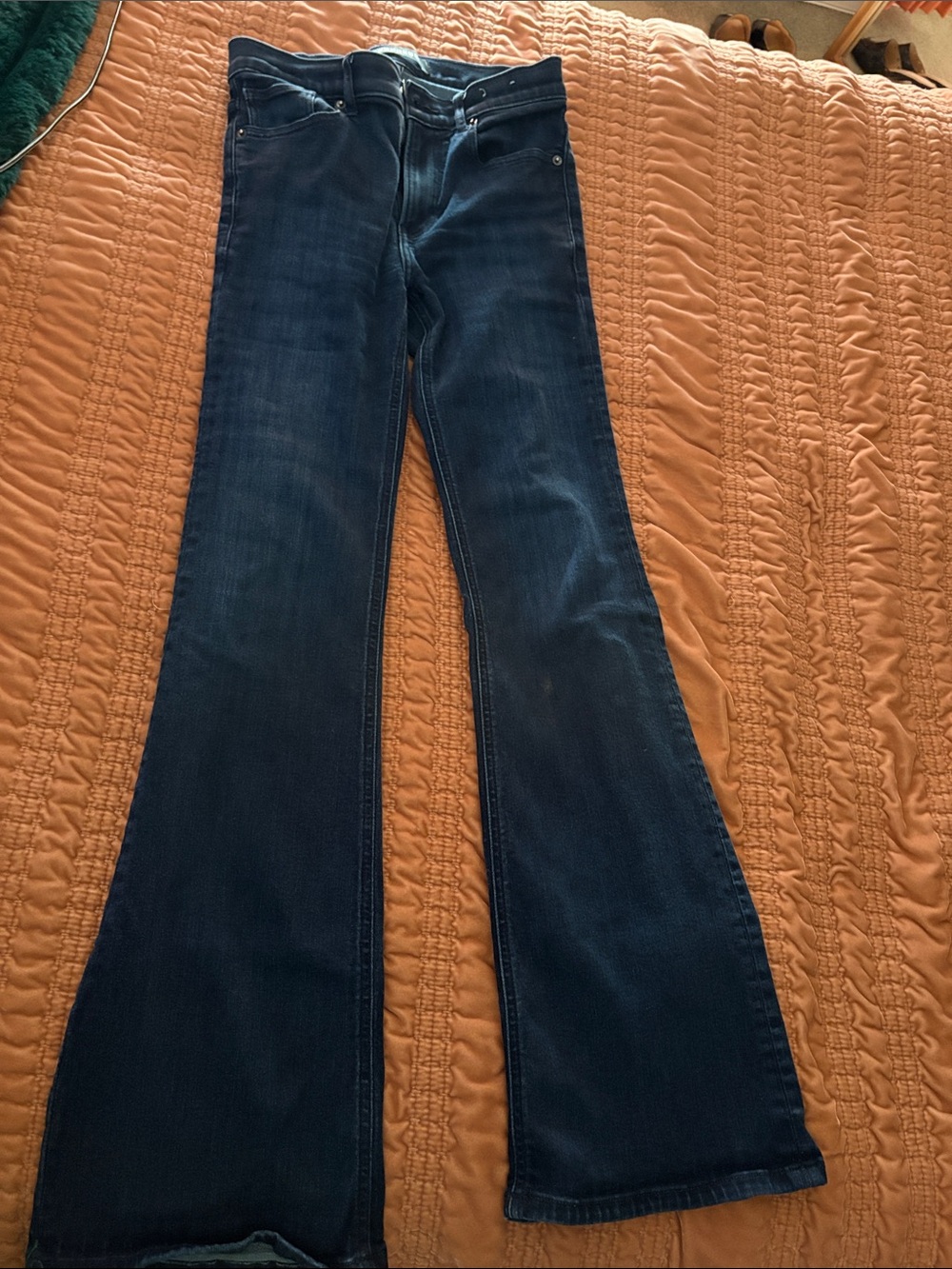 Express Slim Flare High Rise Dark Blue Women's Jeans